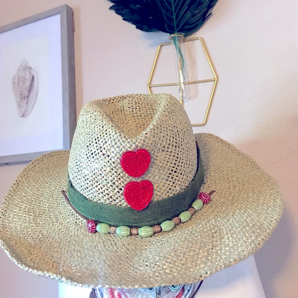 NWT Universal Thread paper straw hat upcycled OS